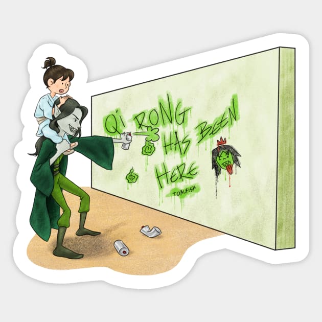 Qi Rong has been here Sticker by Toalfish